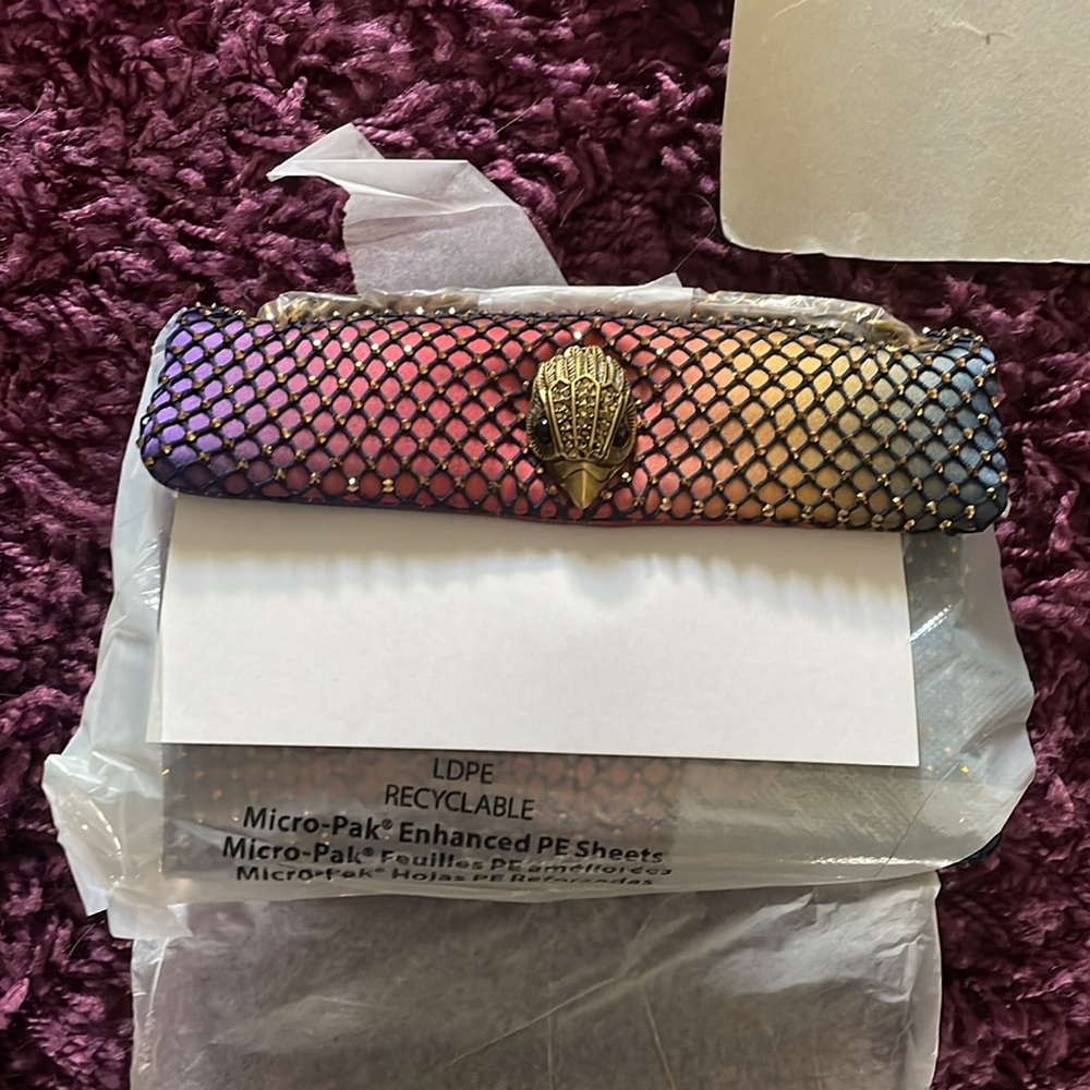 NWT Kurt Geiger mini kinsington rainbow and gold  bag